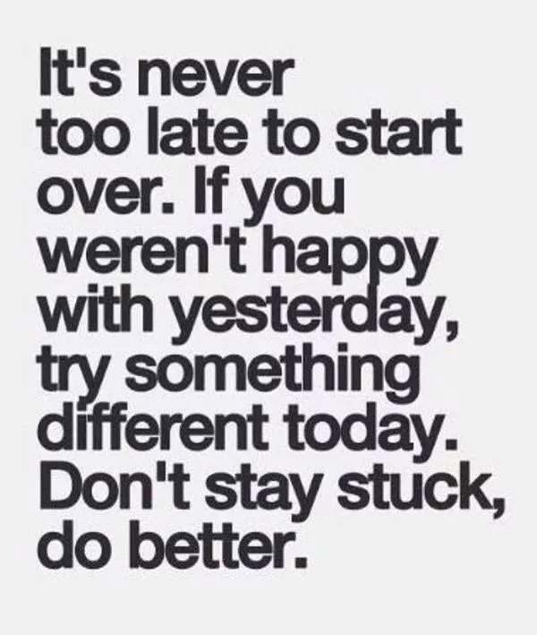 starting over