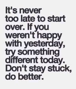 starting over