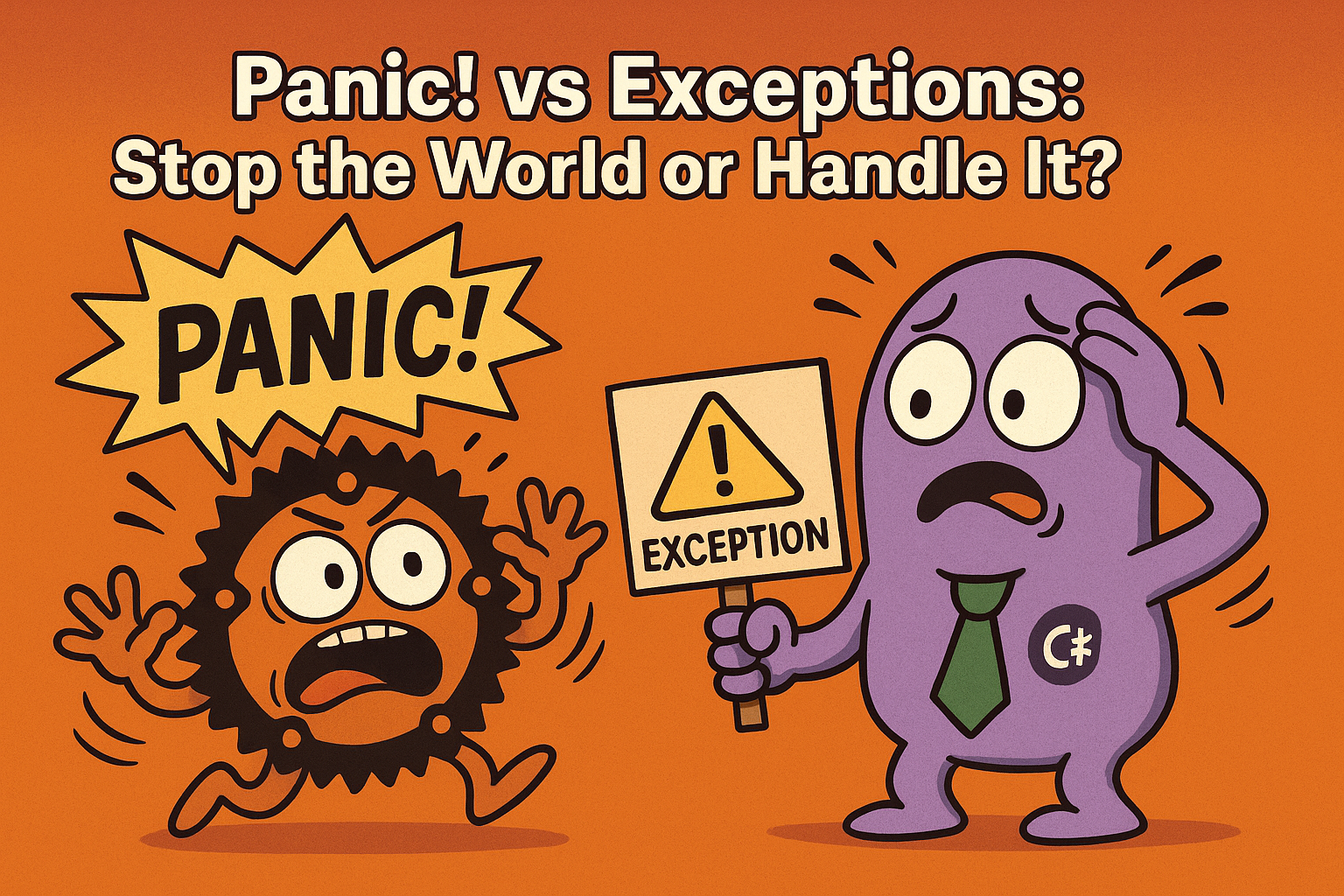 Okay, we're on Day 25, and today we’re stepping into the world of failure again. But this time, it’s the catastrophic kind. We’re not talking about the "file didn’t open" kind of error. Nope, we’re talking about "game over, stop everything, hit the eject button" failure. In .NET, you’re familiar with exceptions. In Rust, there’s something called panic!. But these two aren’t quite the same thing. Rust draws a hard line between recoverable errors and unrecoverable failures, and understanding that line is a big mindset shift for anyone coming from C#.