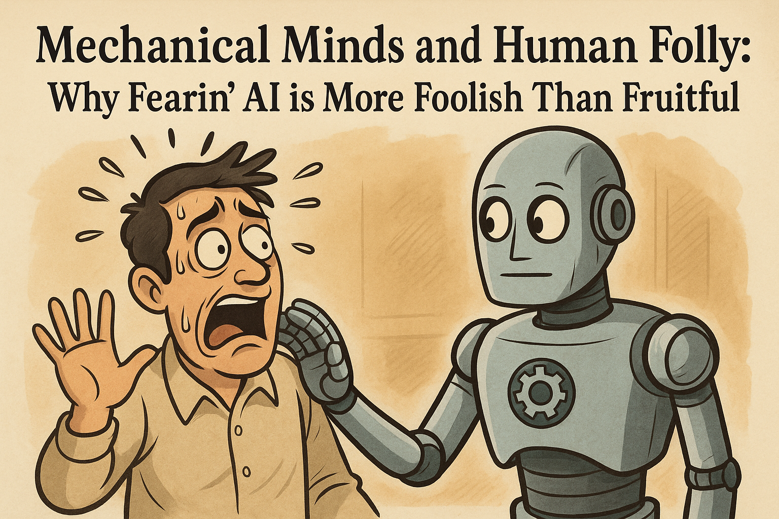 Mechanical Minds and Human Folly: Why Fearin' AI is More Foolish Than Fruitful