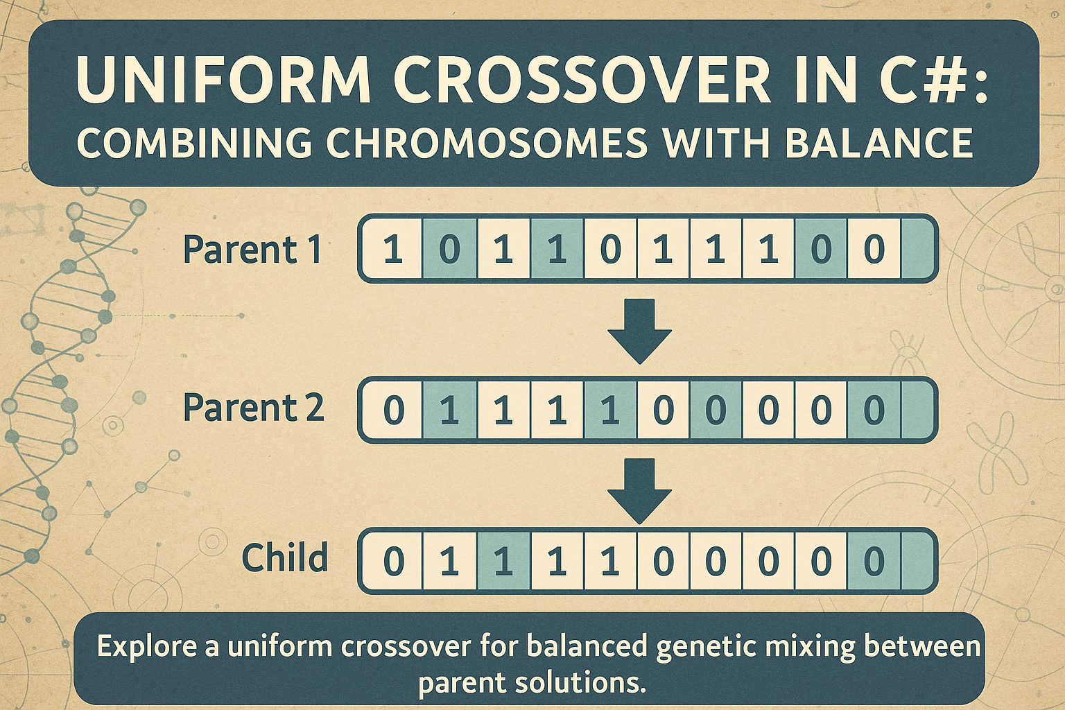 Uniform Crossover in C#: Combining Chromosomes with Balance