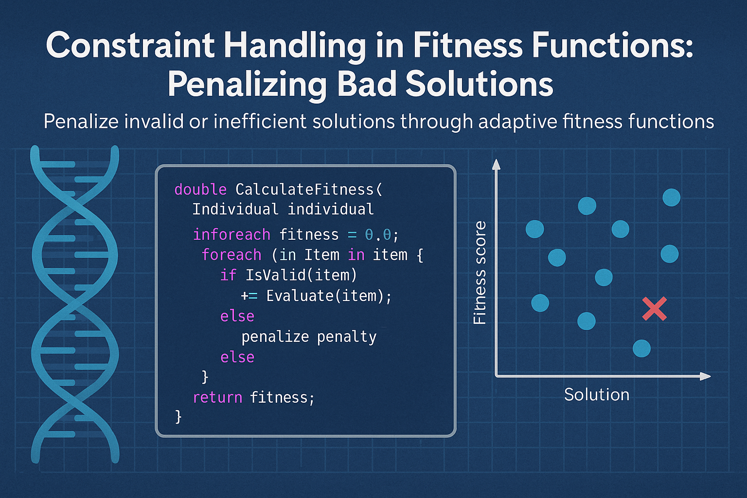 Constraint Handling in Fitness Functions: Penalizing Bad Solutions
