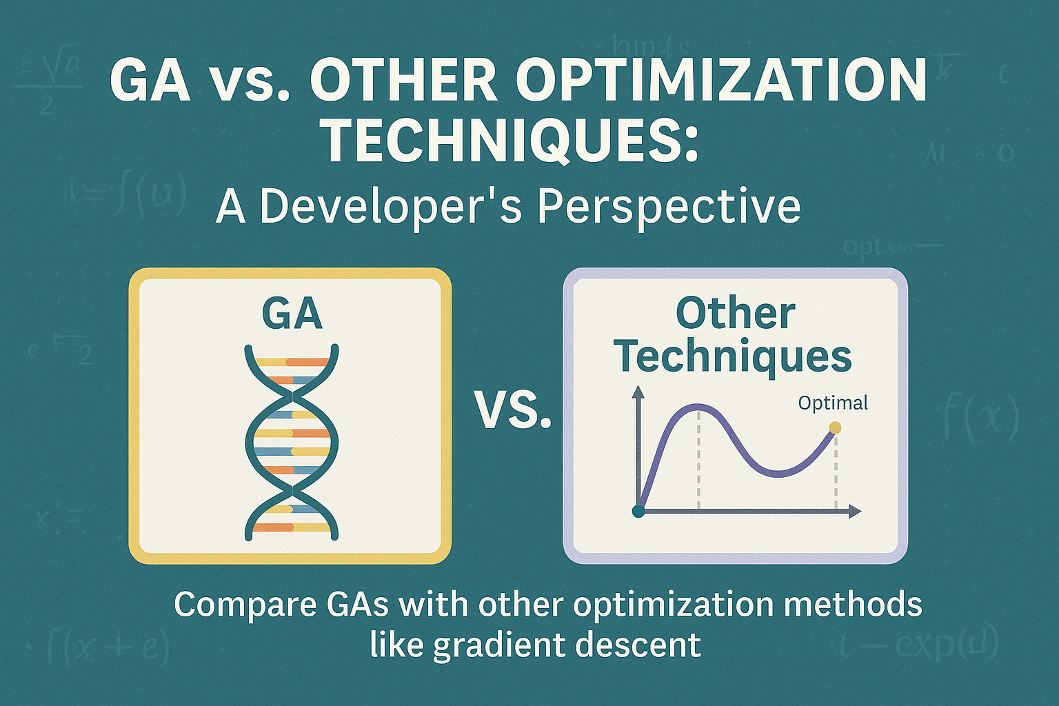 Genetic Algorithms vs. Other Optimization Techniques: A Developer's Perspective