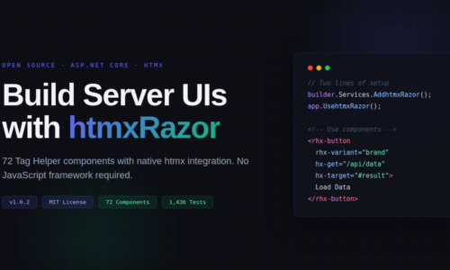 Stop Wrestling with JavaScript: htmxRazor Gives ASP.NET Core the Component Library It Deserves