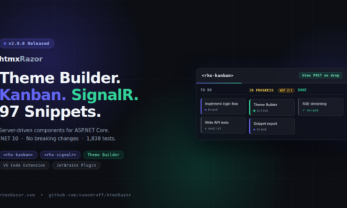 htmxRazor v2.0.0: Platform and DX